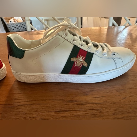 Gucci Women’s Sneakers Ace Trainer With Bee Size 37.5 - Picture 10 of 11